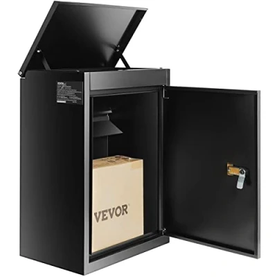 Afbeelding van VEVOR Pakket Levering Dozen voor Buiten 15.4 &quot;x 10.6&quot; x 20.5&quot;, Gegalvaniseerd Staal Wall Mount Brievenbus met gecodeerd slot, Anti diefstal Baffle, IPX3 Waterdichte Afsluitbare Grote