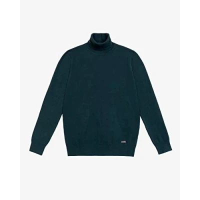 Afbeelding van Gianni Lupo Essensial SOFT Touch Turtleneck Trui, Heren, Maat: XL, Dark green