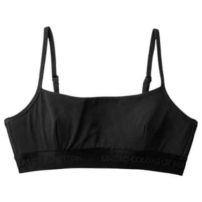 Afbeelding van United Colors of Benetton Stretch Tshirt BH, Dames, Maat: Small, Black