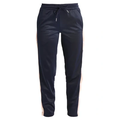 Afbeelding van Urban Classics Ladies Button UP Track Pants Trainingsbroek, Dames, Maat: XS, Navy/lightrose/white