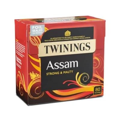Afbeelding van Twinings 80 theezakjes (Assam) Zwarte Engelse thee geïmporteerd door Shestore24