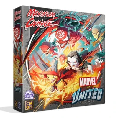 Afbeelding van Marvel United: Maximum Carnage uitbreiding tafelfiguur strategiespel, coöperatief superheldenspel voor kinderen en volwassenen, vanaf 14 jaar, 1 5 spelers, 45 minuten