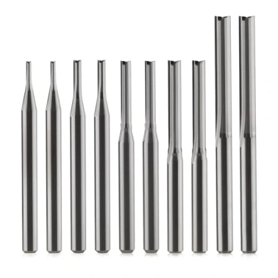 Afbeelding van EU_HOZLY 1/8 Inch Rechte Router Bits Frees 2 Fluiten Dubbelzijdig CNC Snijden Wolfraamstaal