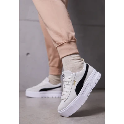 Afbeelding van Puma Mayze Sneakers laag, Dames, Maat: 42, Ivory glow Veloursleer