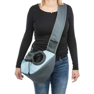 Afbeelding van Trixie Buikdrager Sling Draagtas Lichtgrijs / Lichtblauw 50X18X25 CM