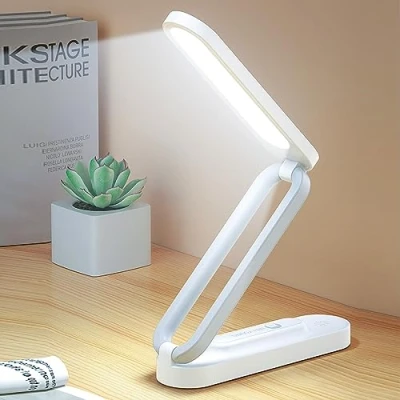 Afbeelding van Nizirioo Bureaulamp, led, draadloos, opvouwbaar, tafellamp, dimbare tafellamp met 3 helderheidsniveaus, oogvriendelijke tafellampen, leeslamp, USB oplaadbaar, touch bediening, bedlampje