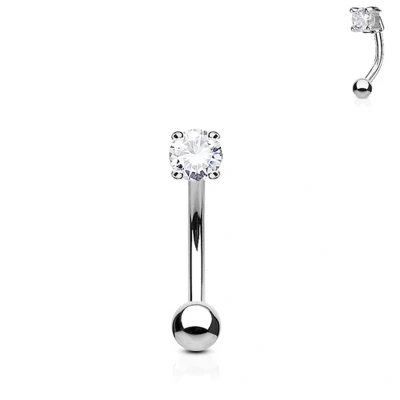 Afbeelding van Piercing CZ steentje rond wit