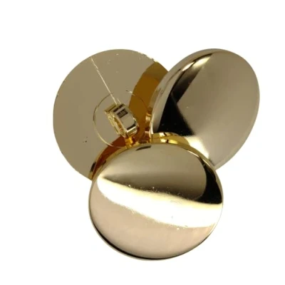 Afbeelding van BOTIBOTON 25 gouden knopen en zilverkleurige knopen, plat glanzend, 5 maten, naai accessoires, voor mantels Amerikanen, gemaakt verzonden in Spanje (goud, 23 mm)