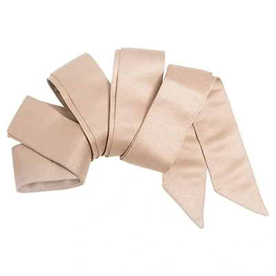 Afbeelding van Maya Deluxe Damesriem voor dames, satijnen sjerp, tailleband, strik, accessoire bruidsmeisjes, bruiloft, bal, avondgelegenheid, Taupe Blush, L/XL