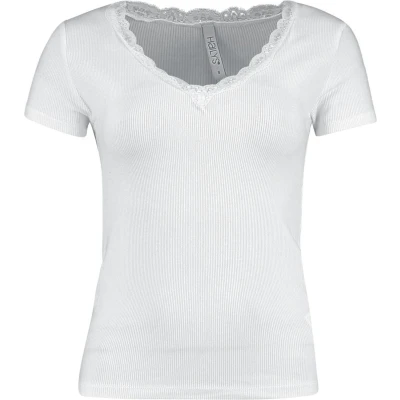 Afbeelding van HaILYS Shirt met V hals kant
