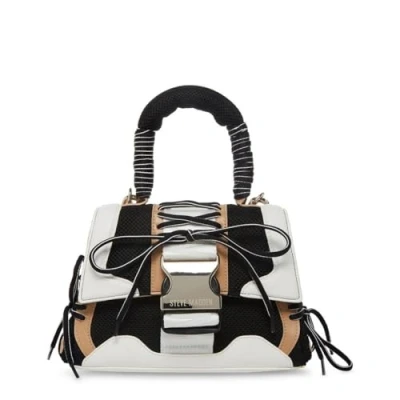 Afbeelding van Steve Madden Diego Crossbody voor dames met handvat bovenaan, zwart/bruin, Eén Maat