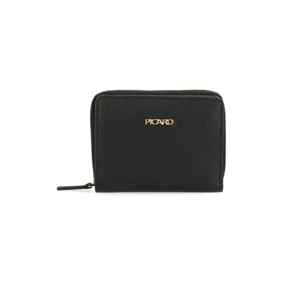 Afbeelding van PICARD Leren Portemonnee Java 1 Wallet Black Zwart