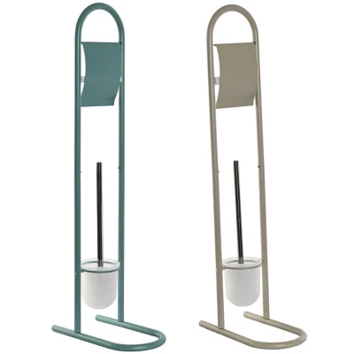 Afbeelding van Toiletrolhouder Home ESPRIT Wit Turkoois Metaal 30 x 16 78,5 cm (2 Stuks)