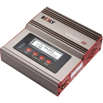 Afbeelding van Reely V Charge 50 Multifunctionele modelbouwlader 12 V, 230 7 A Li ion, LiFePO, poly, NiCd, NiMH, Lood
