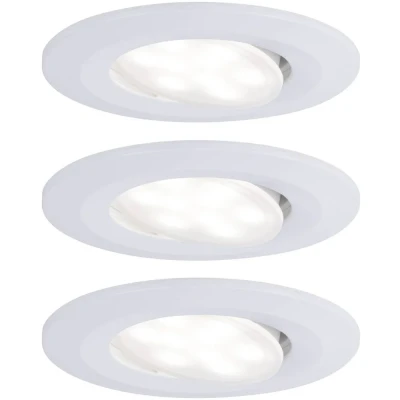Afbeelding van Paulmann 99935 LED inbouwlamp Calla rond 3 stuks incl. 3x5W IP65 inbouwspot wit mat kastlicht kunststof 3000 K