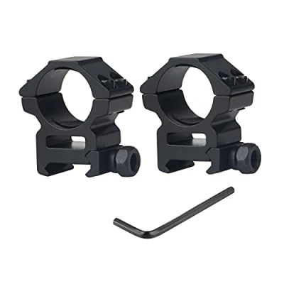 Afbeelding van ToopMount Scope Mount Double Rings 25.4mm 1&quot; Medium Profile See Thru 20mm Picatinny Weaver Riser