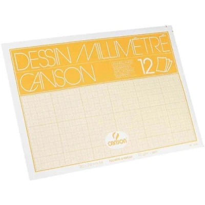 Afbeelding van CANSON 200067116 millimeterpapier, DIN A4, 90 g/m², blauw