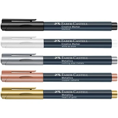 Afbeelding van Faber Castell 205011 Creative Marker Set, met twee creatieve markers en drie metallic