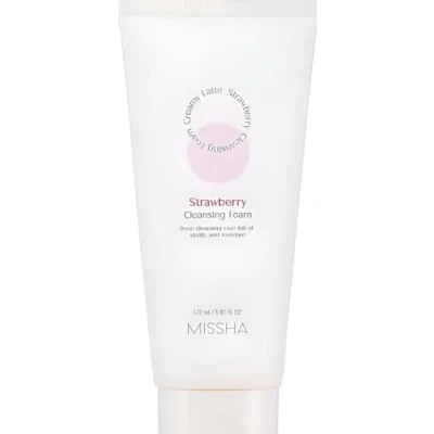 Afbeelding van Missha, Reiniging van het gezicht, Diep Reinigingsschuim Crème Latte głęboko oczyszczająca pianka do twarzy Aardbei 172ml (Schuim, 172 ml)