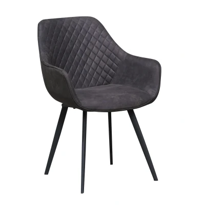 Afbeelding van Livingfurn Luca armstoel Stof donkergrijs