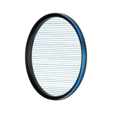 Afbeelding van Tide Optics CineStreak Blue Streak Filter 77 mm Anamorfe Flare Prisma Camera Lens Schroefdraadfilter