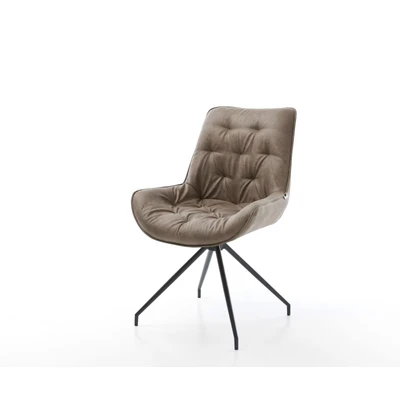 Afbeelding van Draaistoel Taimi Flex kruisframe conisch zwart taupe vintage 180 draaibaar