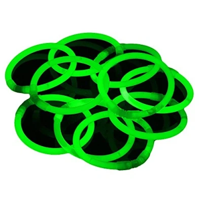 Afbeelding van De 100 Pack Premium Glowhouse Glow Stick Armbanden Individuele Kleuren (Groen)