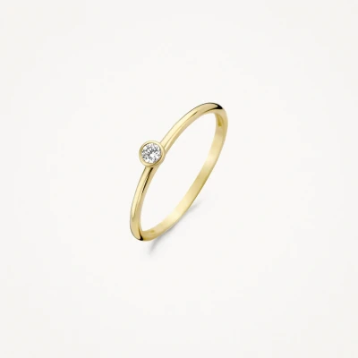 Afbeelding van Blush dames Ring van 14 karaat geelgoud met zirkonia in de kleur Geelgoud, maat: Maat 54 17 mm