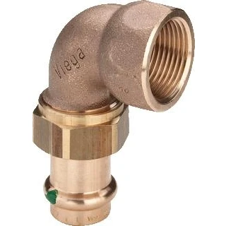Afbeelding van Profipress overg.knieschroefkopp. 90 brons 42 mm pers x 1.1/2&quot; bi.d