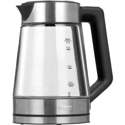 Afbeelding van MPM Waterkoker met Verlicht Interieur RVS 360 draaibare basis 1,7 liter 2200W Transparant
