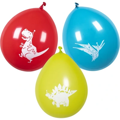 Afbeelding van Ballonnen Dinosaurus Feestje 30cm 6 stuks