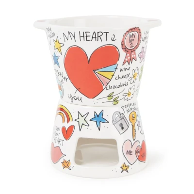 Afbeelding van Blond Amsterdam Valentijn fondue set klein 18 cm Multicolor