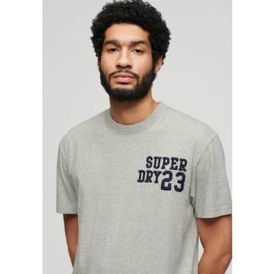 Afbeelding van Superdry Embroidered Superstate Athletic LOGO Tshirt print, Heren, Maat: Small, Grey fleck marl