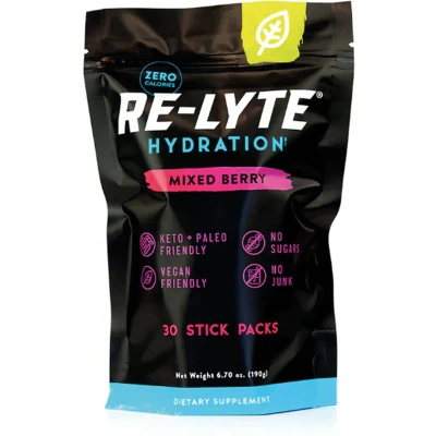Afbeelding van Re Lyte Electrolyte Drink Mix Mixed Berry 30 Stick Packs x 6.3 gram