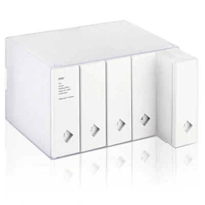 Afbeelding van AhfuLife® Kleurrijke opbergdoos voor cd&#039;s of dvd&#039;s, 120 cd&#039;s, cd dvd opslag, map (wit)