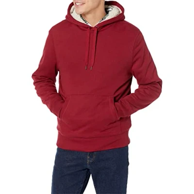 Afbeelding van Amazon Essentials Heren Sherpa gevoerde pullover hoodie sweatshirt, rood, klein