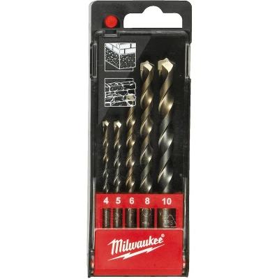 Afbeelding van Milwaukee Accessoires Betonboren set in kunststof cassette (5 delig): 4 / 5 6 8 10 mm 4932480157