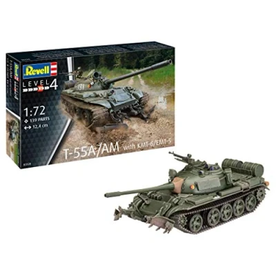Afbeelding van 1:72 Revell 03328 T 55/AM with KMT 6/EMT 5 Tank Plastic Modelbouwpakket