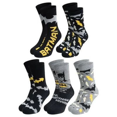 Afbeelding van United Labels DC Comics Batman sokken voor heren sneakerkousen 40 45 (verpakking van 5 stuks), Meerkleurig, EU