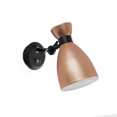 Afbeelding van Faro Lighting Retro 1 Licht Indoor Verstelbare Wandlamp Koper, E14