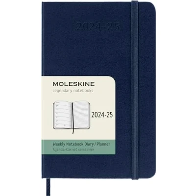 Afbeelding van Moleskine 18 Maanden Agenda 2024/25 Wekelijks Pocket Harde Kaft Saffier Blauw