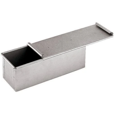 Afbeelding van Paderno World Cuisine Broodpan van aluminium/staal met deksel, 20 x 10 cm