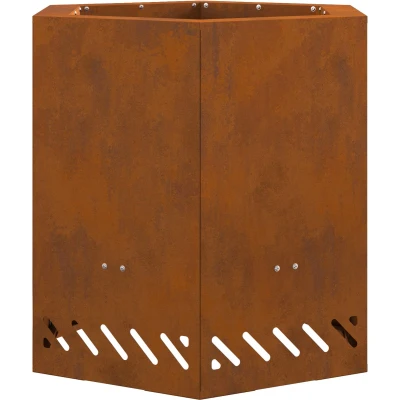 Afbeelding van vidaXL Verweerd staal/Bruin staal 48 x 51 cm Vuurkorf
