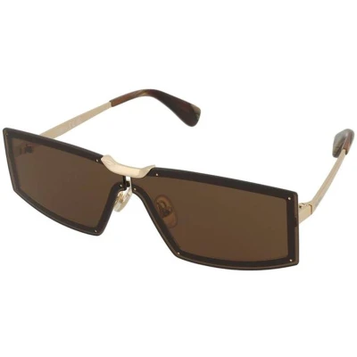 Afbeelding van Max Mara Donna MM0118 32E Occhiali da sole Metallo Oro Marrone Squadrata Normale