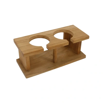 Afbeelding van Teak Glazenrek duo