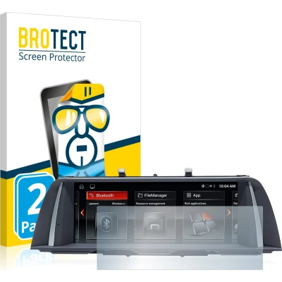 Afbeelding van BROTECT Screenprotector voor BMW 5 F10 2014 Professional 10,2&quot; Folie Beschermfolie transparant (2 Stuks)