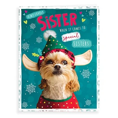 Afbeelding van Piccadilly Greetings Foto Kerstkaart Zuster 8 x 6 inch