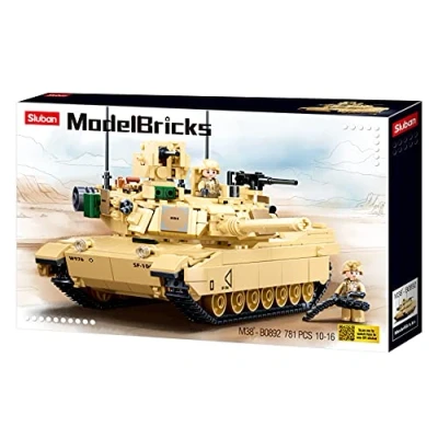 Afbeelding van Sluban Model Bricks M1A2 Sep V2 Abrams Main Battle Tank 781 stuks, M38 B0892, meerkleurig
