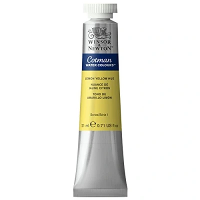 Afbeelding van Winsor &amp; Newton 0308346 Cotman aquarelverf, uitstekende transparantie, kleursterkte, tintsterkte en goede schildereigenschappen 21ml Tube, Lemon Yellow Hue