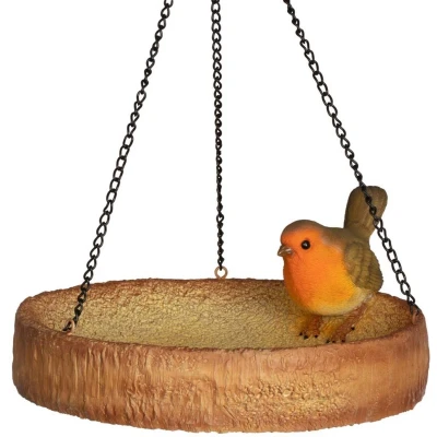 Afbeelding van Wildbird Roodborst Op Hangende Voederschaal Voersilo 20x9 cm